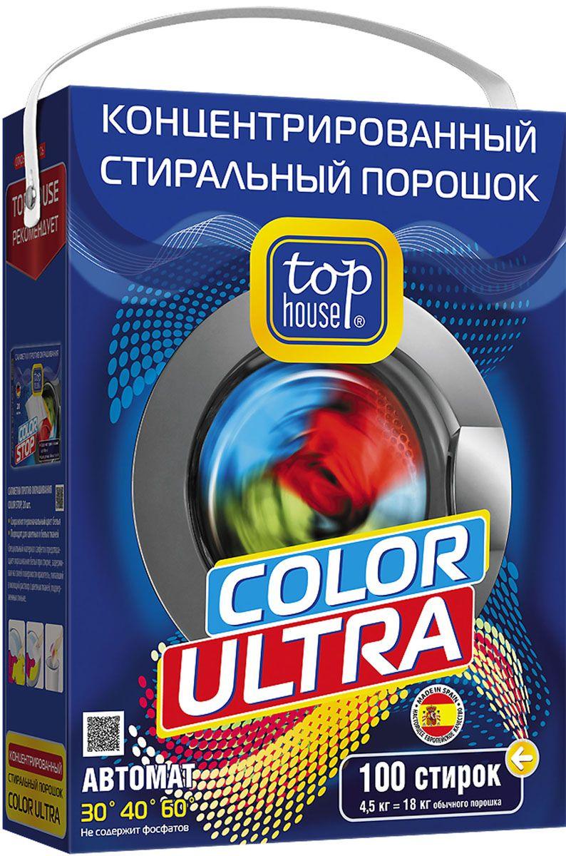 Концентрированный cтиральный порошок Top House Color Ultra 4500 гр., коробка