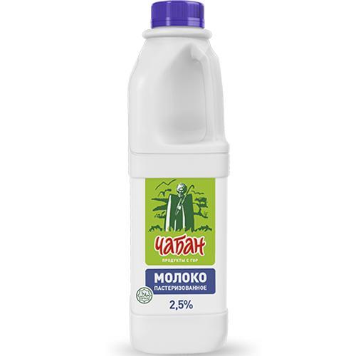 Молоко 2,5% пастеризованное, Чабан, 1 л., ПЭТ