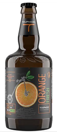 Пивной напиток Таркос Orange Fresh светлый нефильтрованный пастеризованный 5,5%, 500 мл.,стекло
