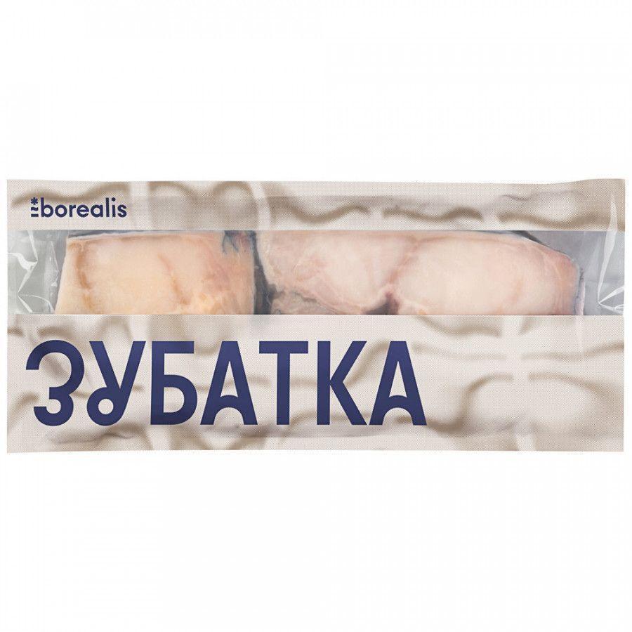 Зубатка Borealis пестрая стейк з/м 600 гр., пакет