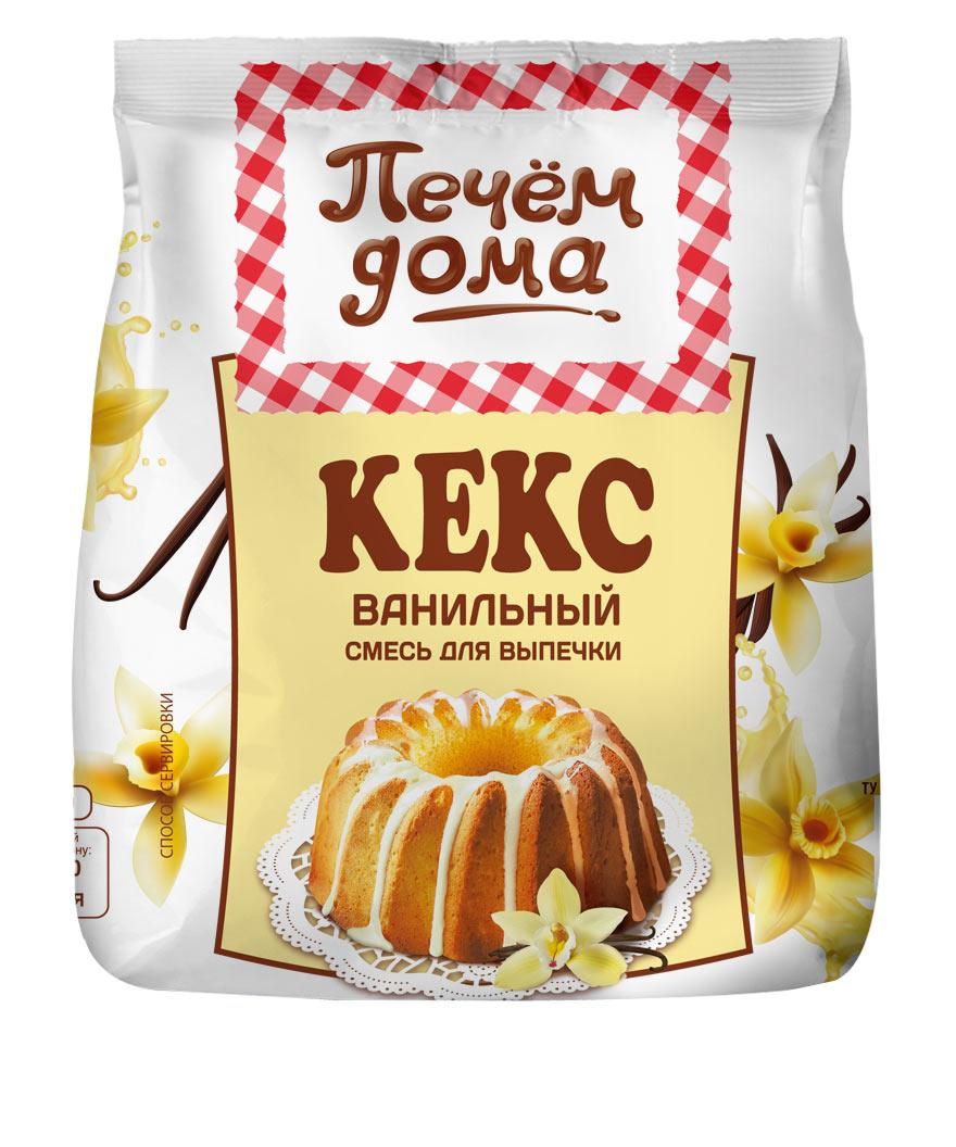 Смесь для выпечки Печём дома Кекс ванильный 300 гр., флоу-пак