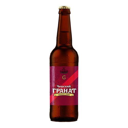 Напиток пивной KBREW Чешский гранат темный фильтрованный пастеризованный 4,3% 450 мл., стекло