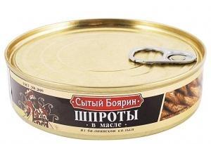 Шпроты Сытый боярин в масле , 160 гр, ж/б