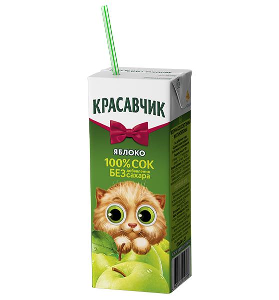 Нектар для детского питания яблоко, Красавчик, 200 мл., тетра-пак