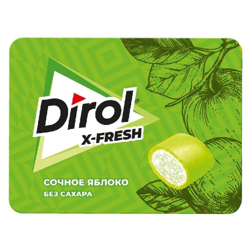 Жевательная резинка DIROL X-Fresh сочное яблоко 16 гр., картон
