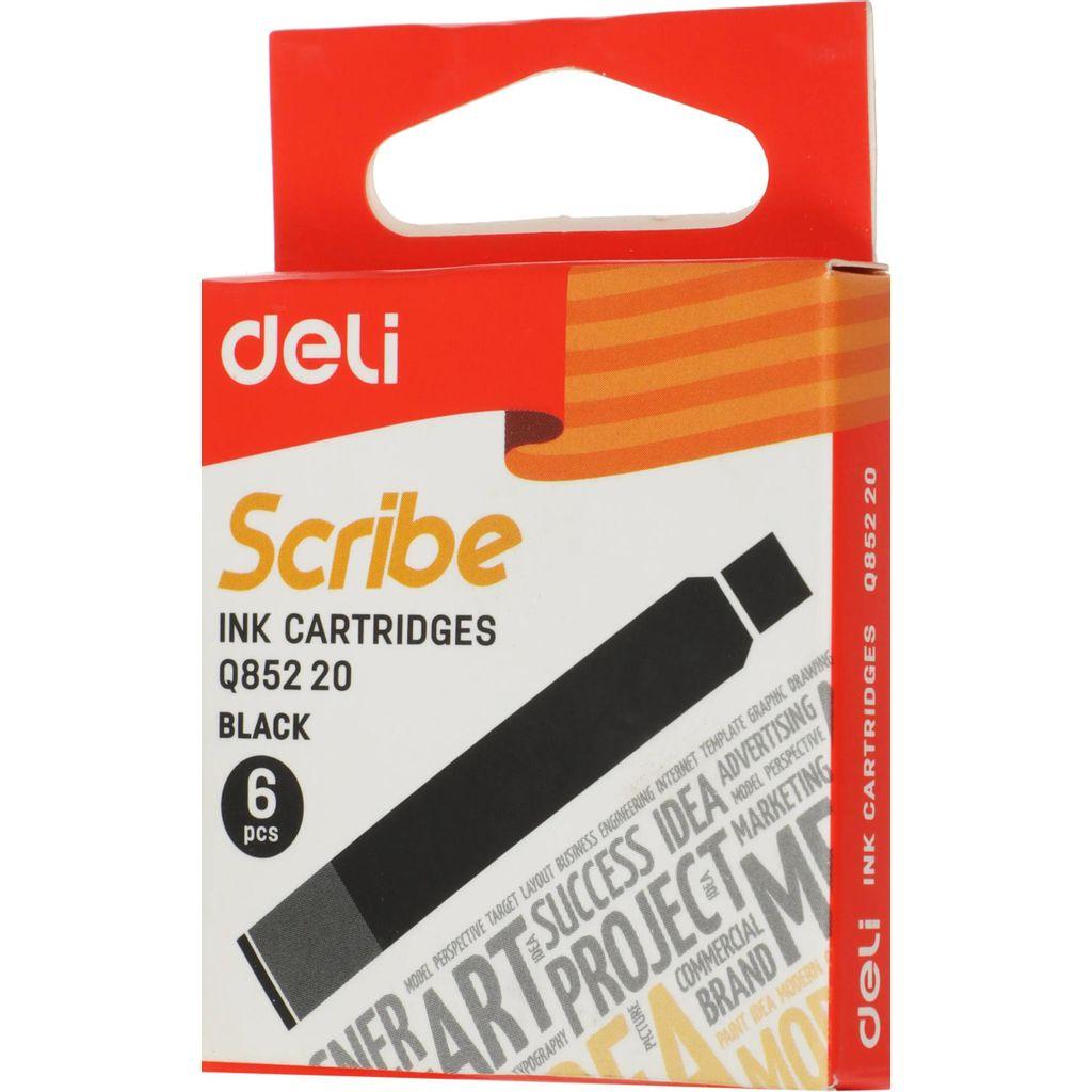 Картридж Deli Scribe для ручки перьевой черный