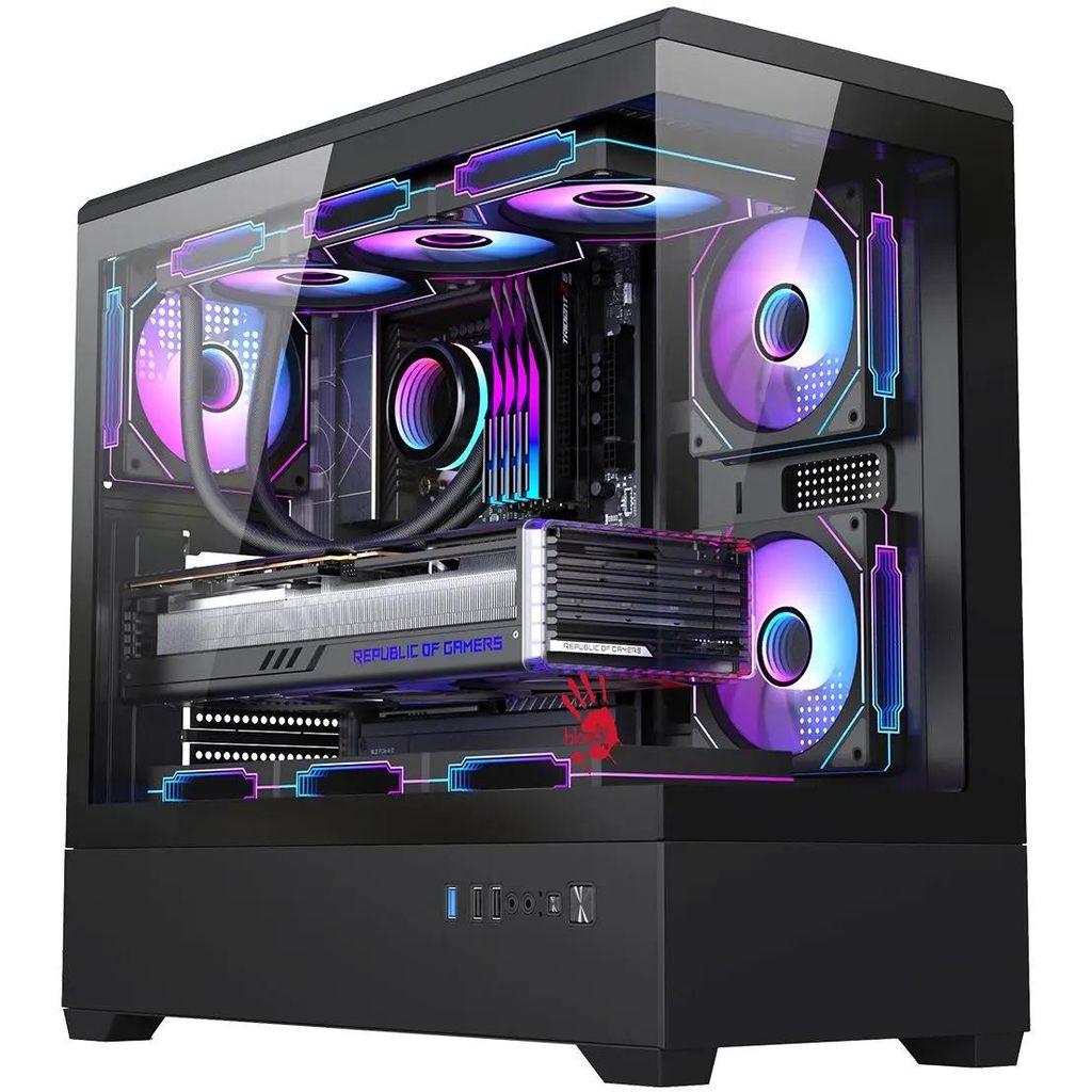 Корпус E-ATX BLOODY CC-128, Midi-Tower, без БП, черный [cc-128-bk]