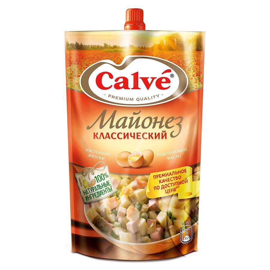 Майонез Calve классический 40% 200 гр., дой-пак с дозатором