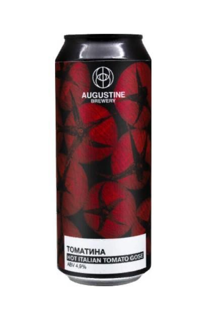Пивной напиток крафтовый Augustine Brewery томатина нефильтрованный непастеризованный 4,9% 500 мл., ж/б