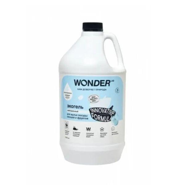 Экогель для мытья посуды WONDER LAB innovative formula нейтральный, 3,78 л., ПЭТ