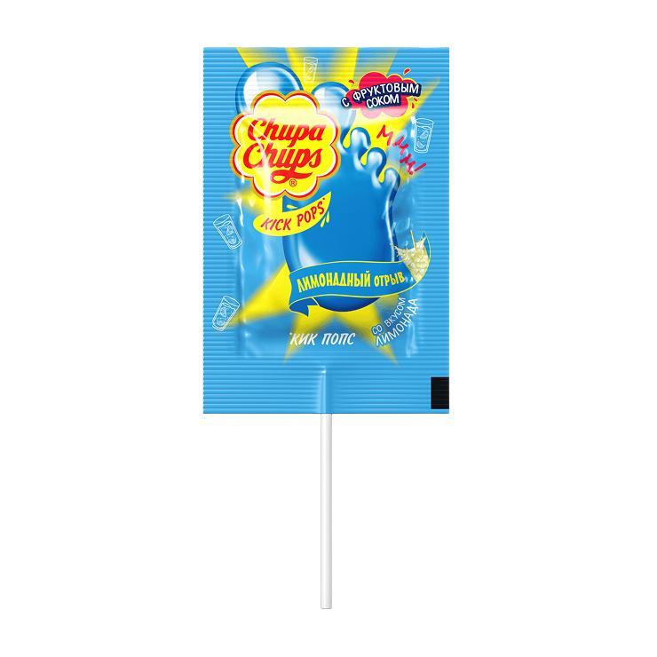 Леденец на палочке Chupa Chups kick pops 9 гр., флоу-пак