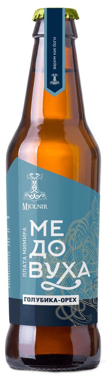 Медовуха Mjolnir Плата Мимира голубика-орех 4.7% Россия 500 мл., стекло