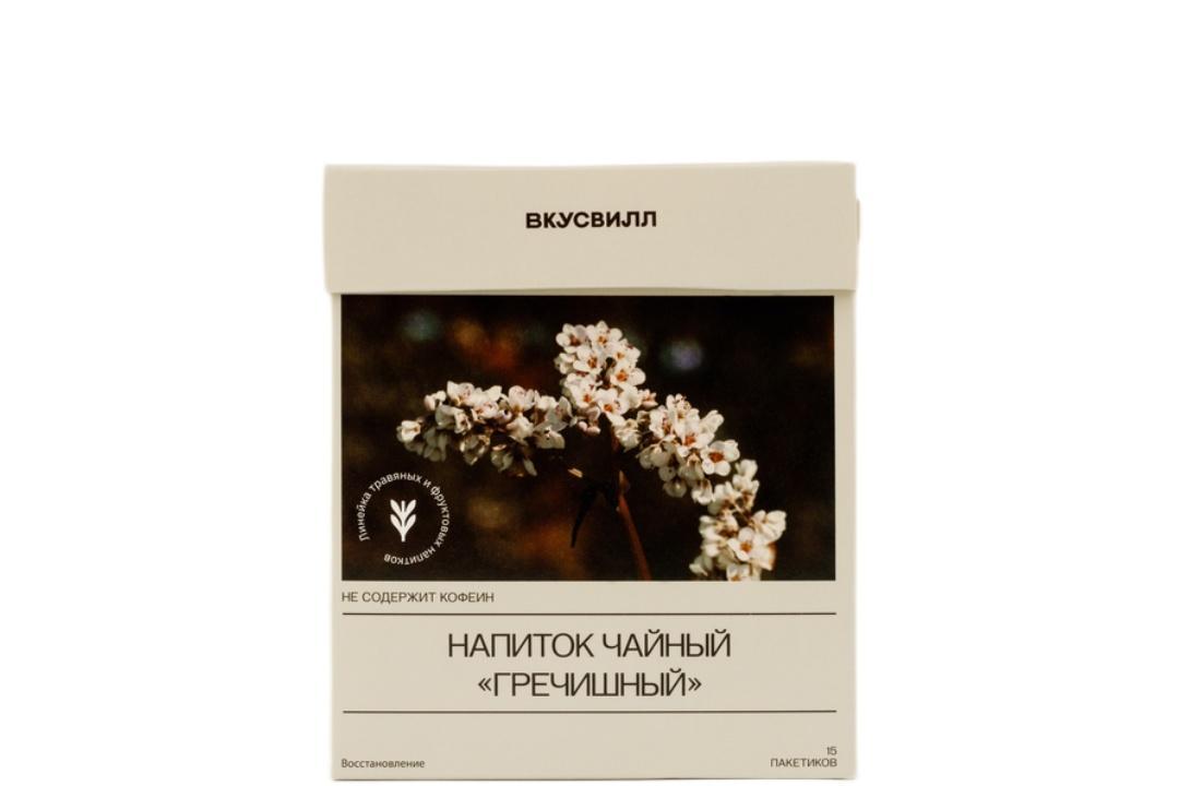 Напиток чайный Вкусвилл Гречишный 15 пак. 37 гр., картон