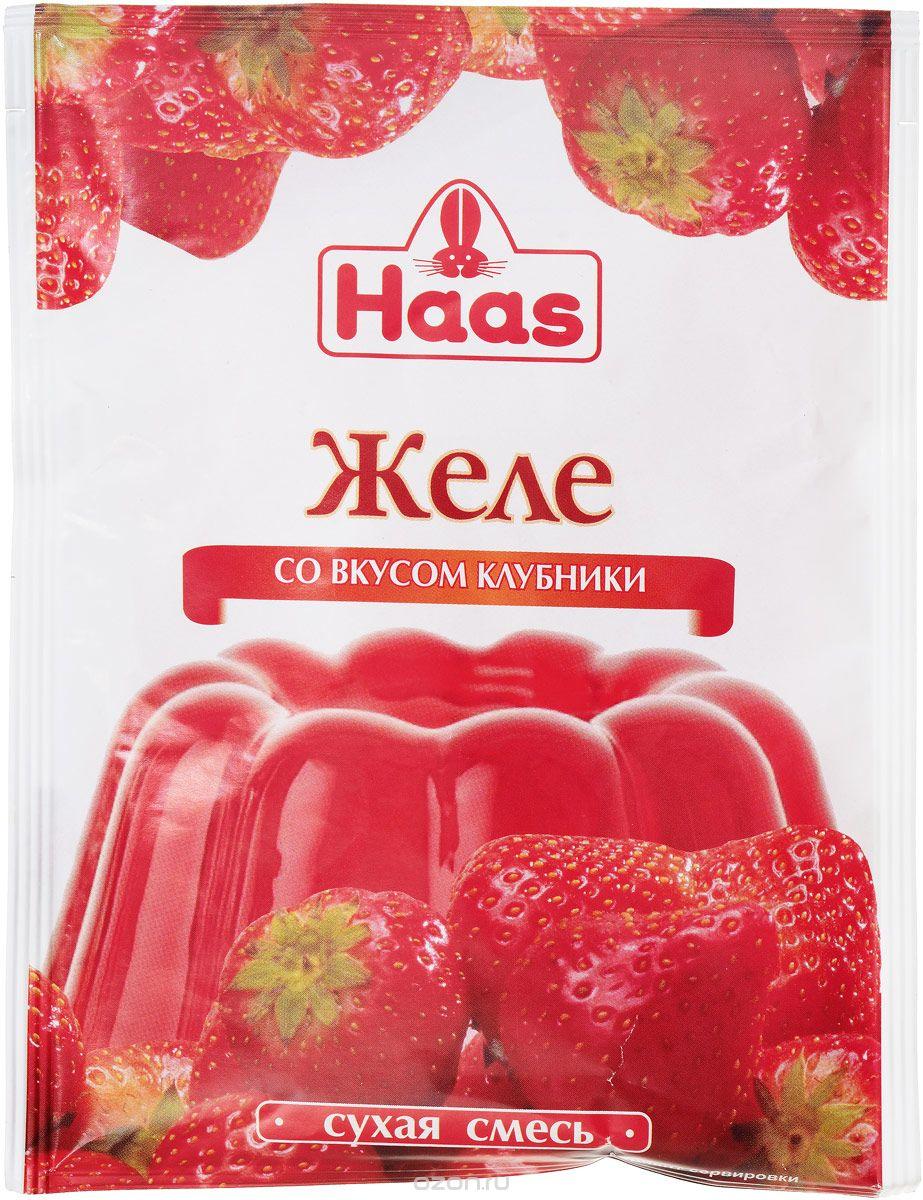 Желе Haas Десертное со вкусом клубники 50 гр., саше