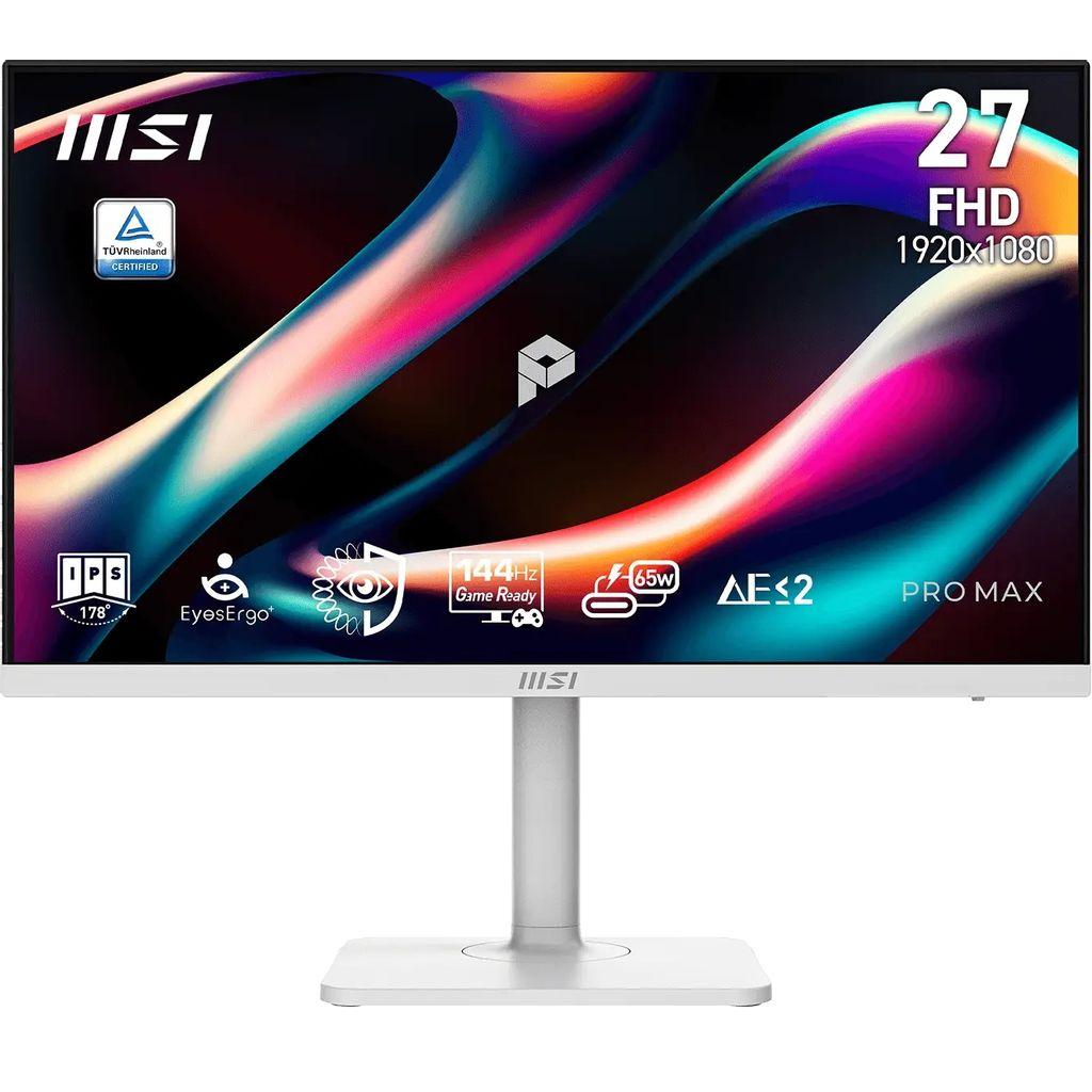 27" Монитор MSI Pro Max 271PHW E14, 1920x1080, IPS, 144Гц, 1хHDMI, 1хDP, белый [9s6-3pf54h-022]