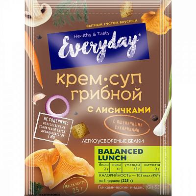 Крем-суп Everyday грибной с лисичками и пшеничными сухарями , 25 гр, сашет