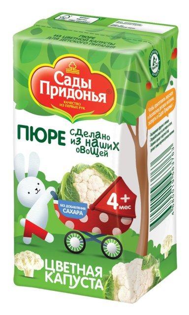 Пюре Цветная Капуста Сады Придонья, 125 гр., тетра-пак