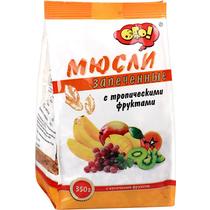 Мюсли Ого! запеченные с тропическими фруктами 350 гр., флоу-пак