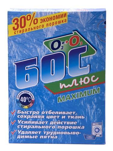 Отбеливатель Бос Плюс Maximum для всех видов тканей 300 гр., картон