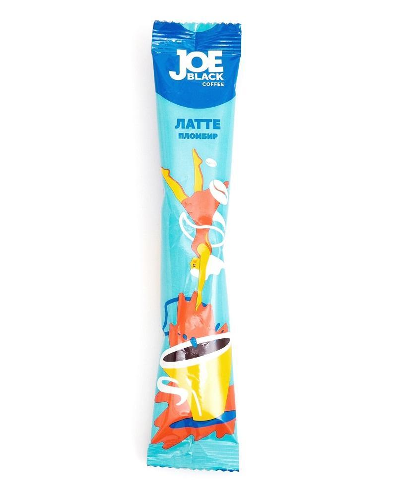 Напиток кофейный растворимый Joe Black Coffee Латте Пломбир 3 в 1 18 гр., флоу-пак