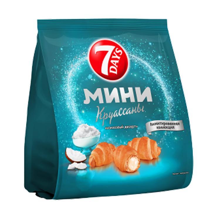 Круассан 7 Days мини кокосовый десерт 265 гр., флоу-пак