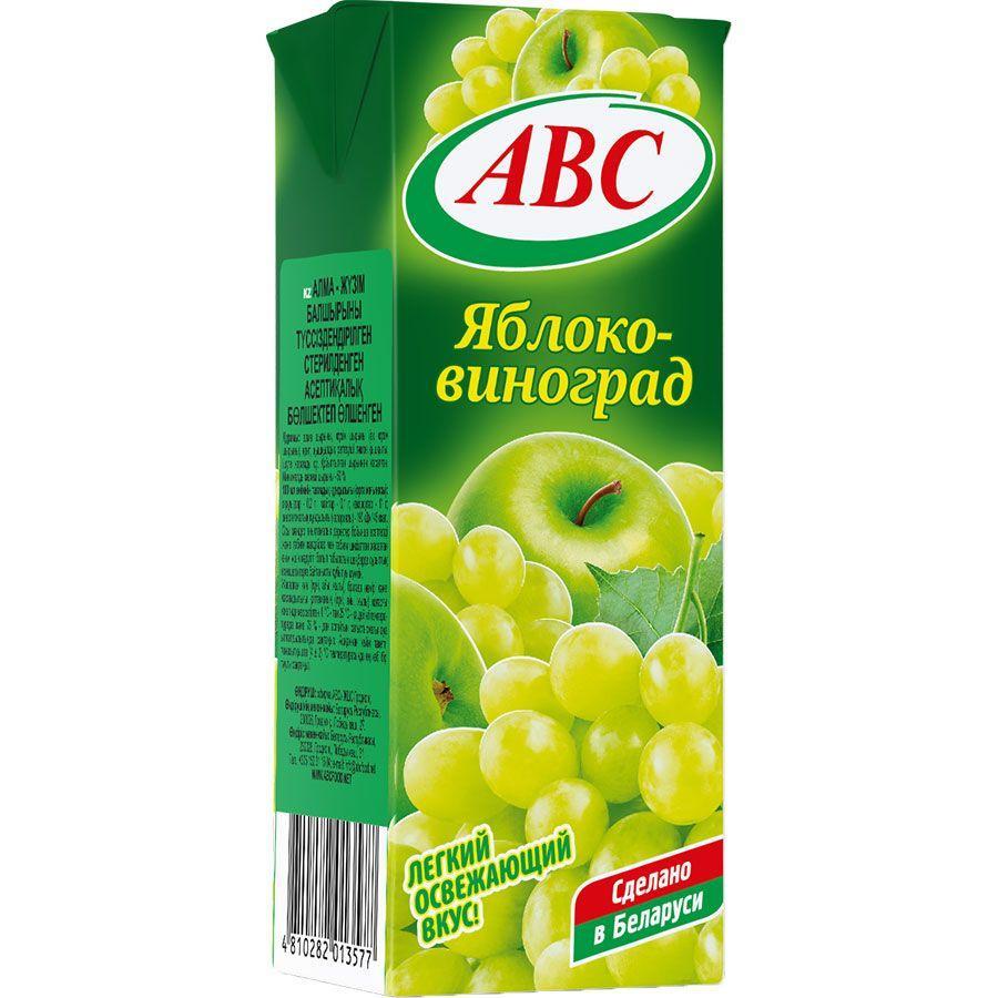 Нектар АВС яблоко виноград 200 мл., тетра-пак