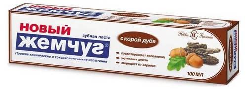 Зубная паста Новый Жемчуг с корой дуба 100 мл., туба
