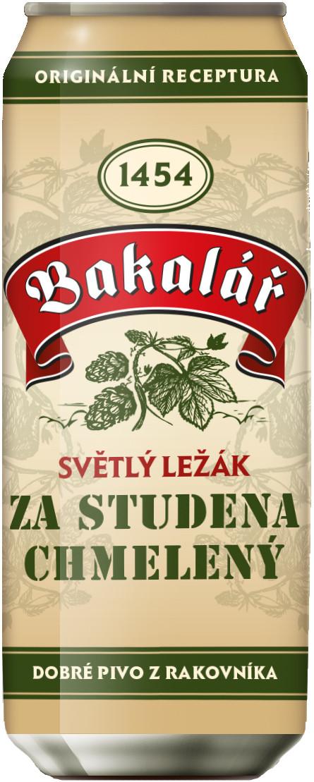 Пиво Bakalar Za Studena Chmeleny Lager светлое фильтрованное пастеризованное 5,2% 500 мл., ж/б