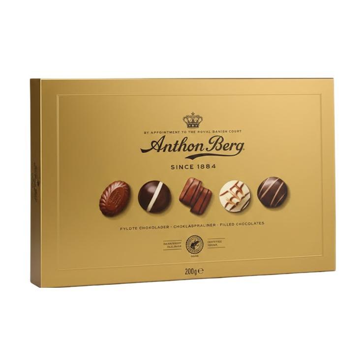Конфеты шоколадные Anthon Berg gold box 200 гр., картон