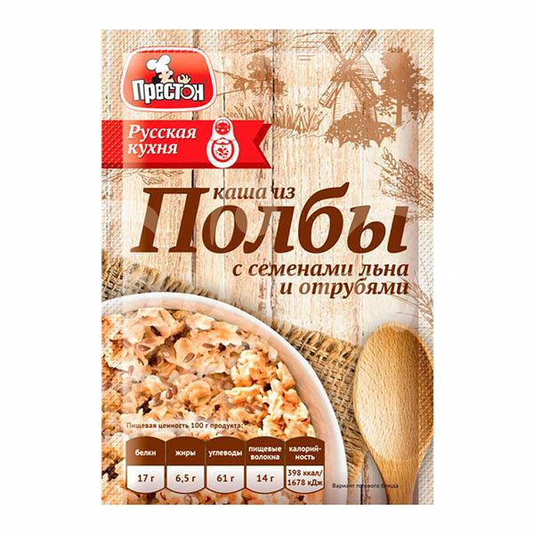 Каша Preston из полбы с семенами льна и отрубями 35 гр., саше