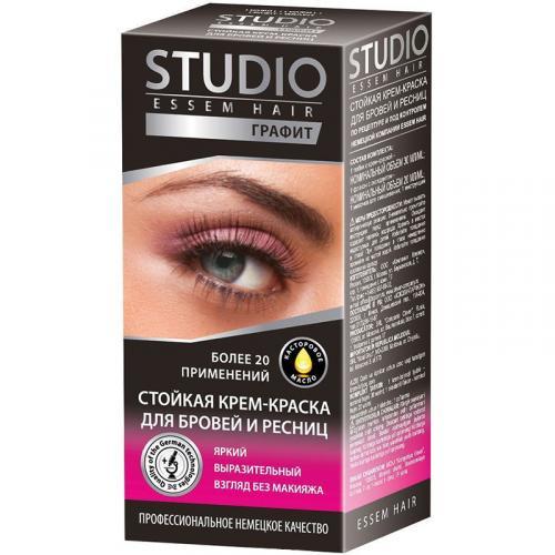 Краска для бровей и ресниц Studio Professional стойкая графит 50 мл., картон