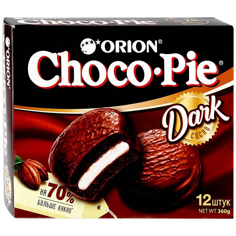 Печенье Choco Pie Dark 12 штук 360 гр., картон