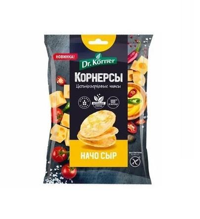 Чипсы Dr. Korner сыр цельнозерновые кукурузно-рисовые 50 гр., флоу-пак