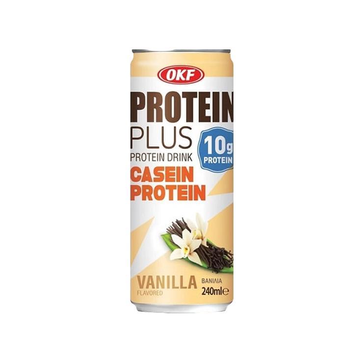Напиток OKF Protein Plus Vanilla протеиновый Корея 240 мл., ж/б