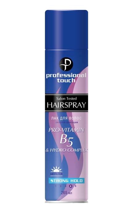 Лак для волос Professional Touch B5 & hydro complex сильная фиксация 265 мл., баллон