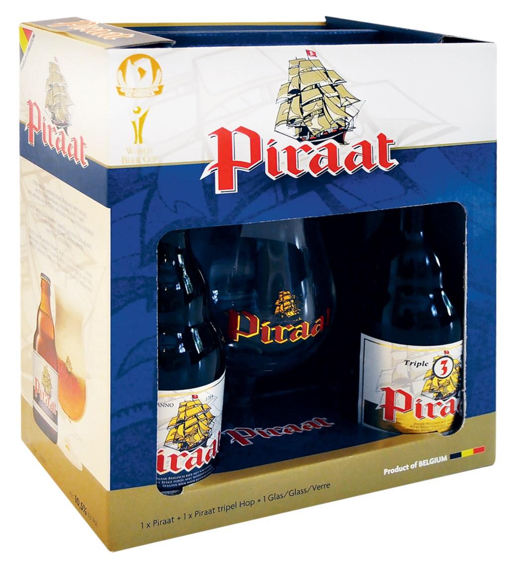 Набор пивной с бокалом Piraat Тriple hop, 330 мл., картон
