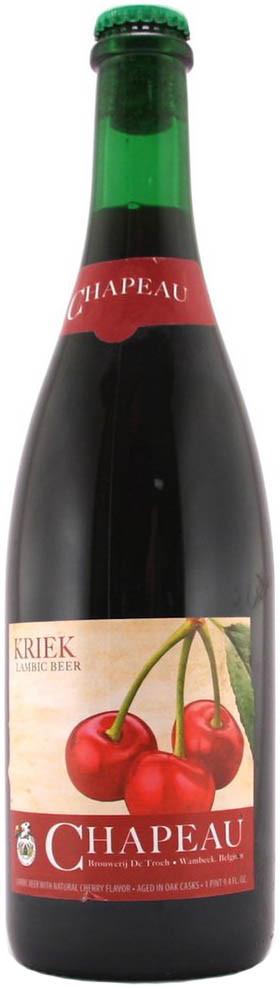 Пивной напиток Chapeau Kriek Lambic темный фильтрованный пастеризованный 3,5% 375 мл., стекло