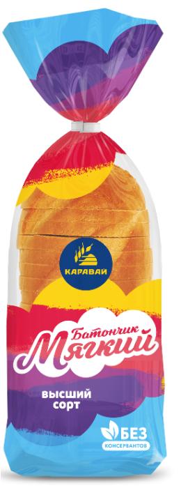 Батончик Каравай Мягкий нарезка 250 гр., пакет