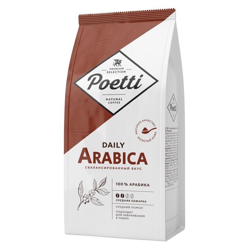 Кофе молотый Poetti Daily Arabica для чашки 250 гр., дой-пак