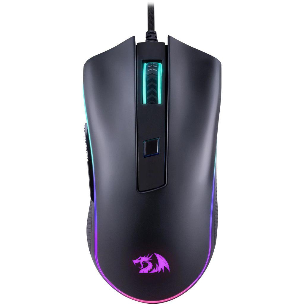Мышь проводная Redragon Cypher, игровая, оптическая, USB, 12800dpi, черный [72075]