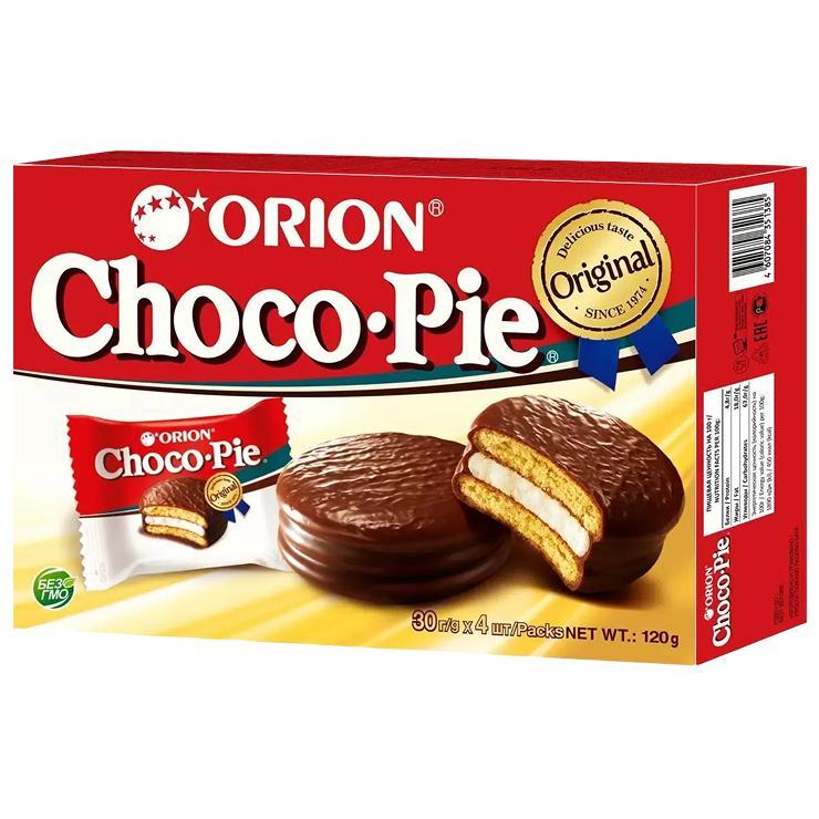 Печенье Choco Pie 4 штуки 120 гр., картон