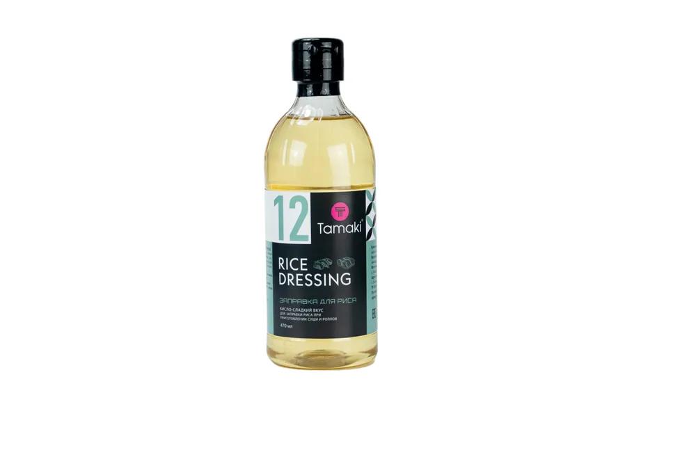 Заправка для риса Tamaki 12 rice dressing на основе рисового уксуса кисло-сладкий для суши и роллов, 470 мл., ПЭТ