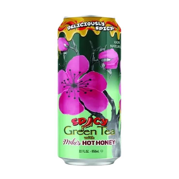 Чай холодный Arizona Spicy Green Tea with Mike's hot Honey зеленый пряный со вкусом мёда США 650 мл., ж/б