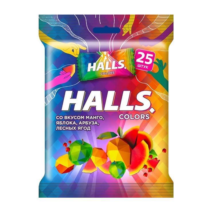 Карамель леденцовая Halls Colors 69,25 гр., флоу-пак
