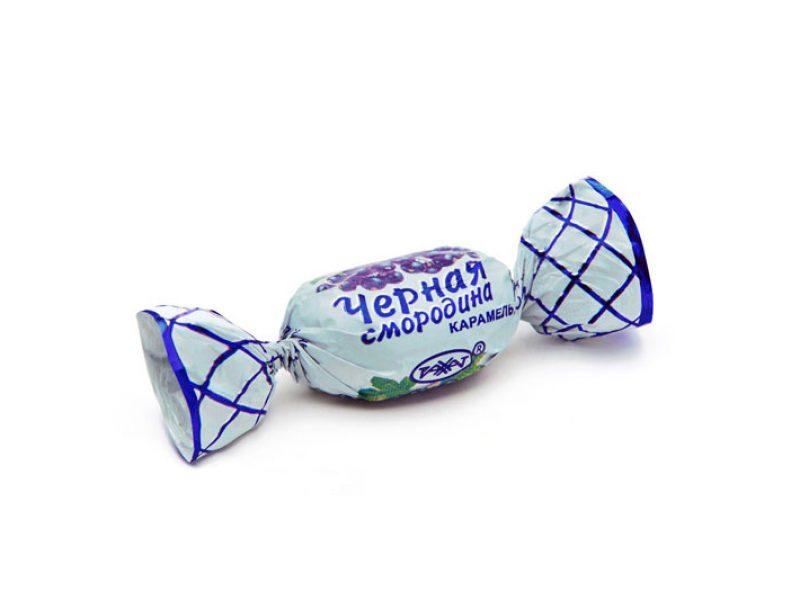 Карамель с фруктовой начинкой Рахат Черная смородина, 1 кг., пластиковый пакет