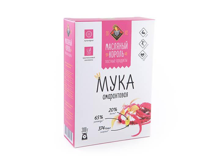 Мука Масляный Король Амарантовая, 300 гр., картон
