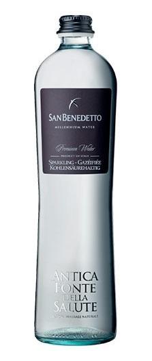Вода газированная San Benedetto Antica Fonte минеральная 650 мл., стекло