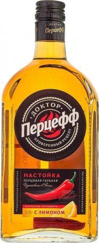 Настойка горькая перцовая на меду Доктор Перцефф 40% 500 мл., стекло