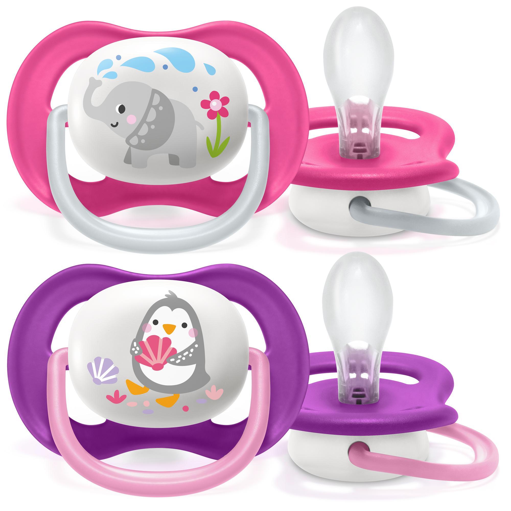 Пустышка силиконовая Philips Avent ultra air SCF080/08 с футляром 6-18 мес. 2 шт.