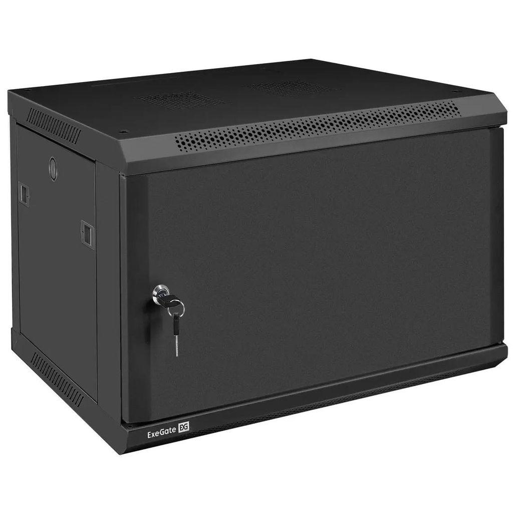 Шкаф коммутационный EXEGATE EC-WM-6U.450 EX298617RUS настенный, металлическая передняя дверь, 6U, 450x370x600 мм